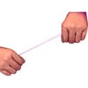 Picture of Corde à changement de couleur Présentez une corde blanche. Juste en passant votre main celle-ci deviendra rouge. Tour très facile... » 