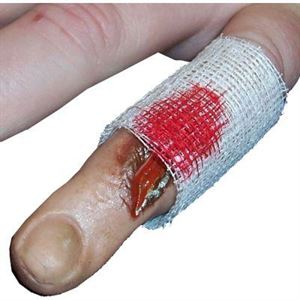 Immagine di Faux doigt en sang Ce doigt faux avec un bandage ensanglanté pourra ajouter une touche humouristique ou au contraire ef... » 