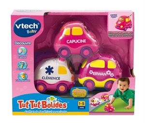 Immagine di Vtech Tut Tut Bolides Coffret trio rose (Citadine + Ambulance + Van) Age minimum 12 mois Age maximum 5 ans