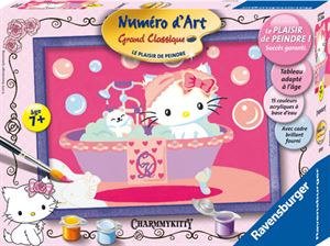 Image de Ravensburger Numéro d'Art moyen format Collection Spéciale Charmmy Kitty dans son bain Age minimum 7 ans