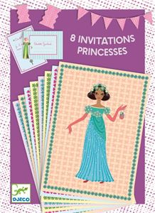 Picture of Djeco 8 cartes Invitations princesse Age minimum 3 ans