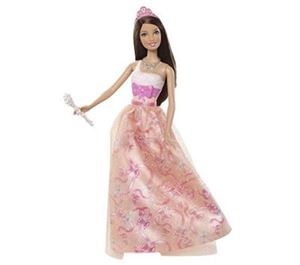 Immagine di Mattel - Fées et princesses - Barbie princesse féérique Teresa robe saumon Poupée  4 ans 