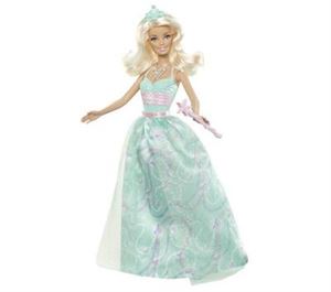 Immagine di Mattel - Fées et princesses - Barbie princesse féérique robe vert d'eau Poupée  4 ans 