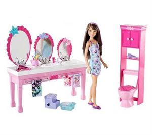 Picture of Mattel - Mobilier Barbie et ses soeurs - salle de bains Poupée  4 ans 