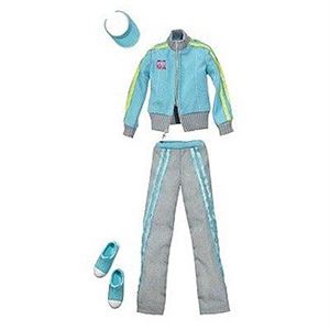 Immagine di Mattel - Accessoires Barbie - Vêtements pour poupée Ken  Survêtement turquoise avec accessoires Poupée  3 ans 