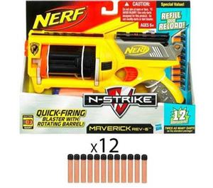 Изображение Hasbro - Pistolet Nerf Maverick 12 cartouches dont 6 offertes 