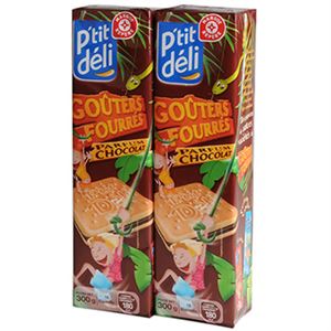 Image de Biscuits P'tit Déli Goûters Fourrés au chocolat 2x300g