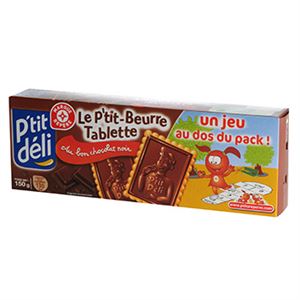 Image de Biscuit P'tit Déli P'tit Beurre Tablette chocolat noir 150g