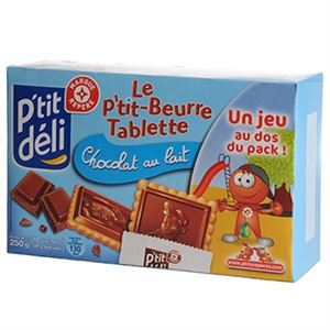 Image de Biscuit P'tit Déli P'tit Beurre Tablette chocolat lait 250g