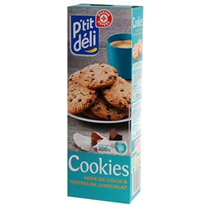 Immagine di Biscuits P'tit Déli Cookies Noix coco chocolat 200g