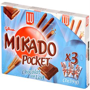 Immagine di Biscuits Lu Mikado Pocket Chocolat lait 3x39g