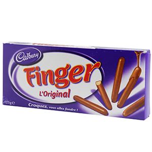 Image de Biscuits chocolat lait Finger 125g