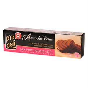 Изображение Biscuits P'tit Déli Accroche Coeur chocolat 100g