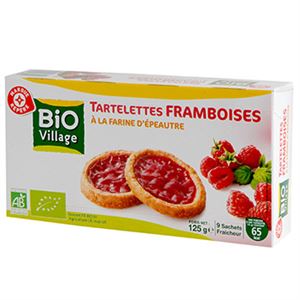 Image de Tartelettes Bio Village Framboises épeautre 125g