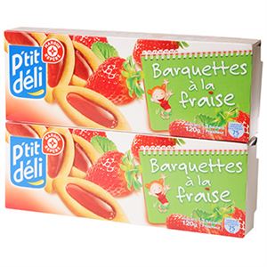 Picture of Biscuits barquettes P'tit Déli Fraise 2x120g