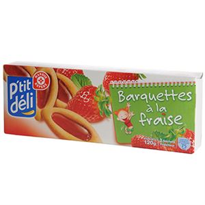 Picture of Biscuits barquette P'tit Déli Fraise 120g