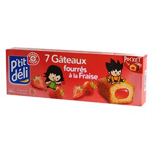 Picture of Gâteaux fourrés P'tit Déli Fraise 196g