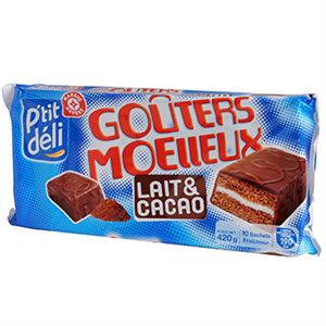 Image de Gâteaux P'tit Déli Goûter Moelleux cacao x10