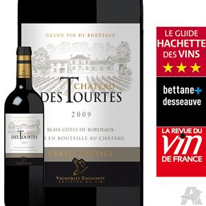 Image de Château des Tourtes Blaye Côtes de Bordeaux Cuvée Prestige Rouge 2009  Blaye ...