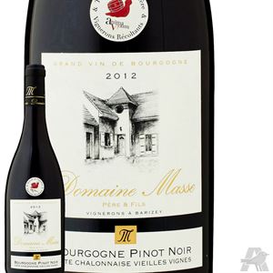 Image de Domaine Masse et Fils Bourgogne Pinot Noir Vieilles Vignes Rouge 2012   
