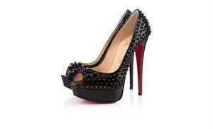 Immagine di Louboutin Lady Peep Spikes Cuir Vernis 150 mm