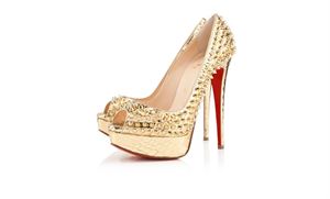 Immagine di Louboutin Lady Peep Spikes Python Specchio 150 mm