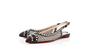 Picture of Louboutin Manovra Flat Dentelle Voilette