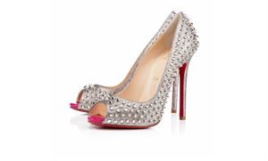 Image de Louboutin Flo Spikes Glitter 120 mm